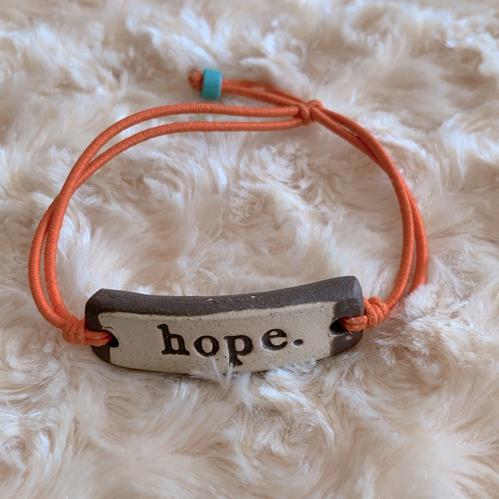 Mudlove Artisan Made Adjustable Clay Bracelet (Hope)